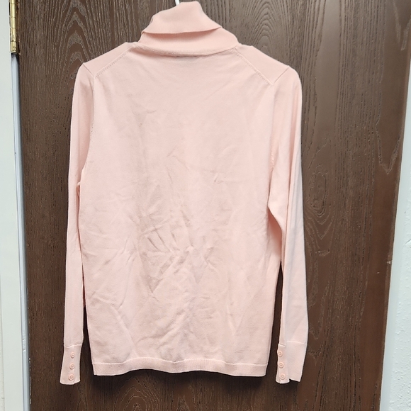 Talbots Soft Pink Cowl Neck Sweater - Picture 2 of 4